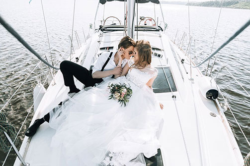 Свадебная фотосессия на яхте в Киеве - Katera.ua